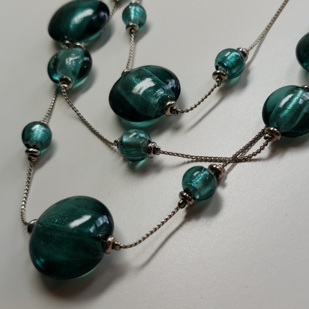Turquoise necklace and earring set